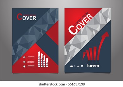 Red  vector annual report Leaflet Brochure Flyer template design, book cover layout design, Abstract  red presentation book cover templates