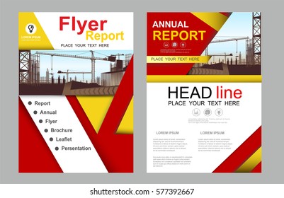 Red Vector annual report Leaflet Brochure Flyer template design, book cover layout design, Abstract Red presentation templates