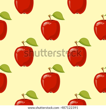 Similar – Image, Stock Photo Decorative apple leaf on red maple leaves