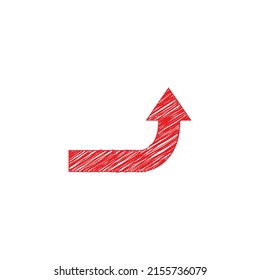 flecha roja del vector. icono Flechas rojas. icono del vector de flecha roja.