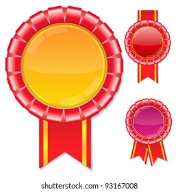 Red Vector Award Ribbons