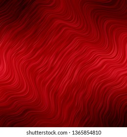 Red vector backdrop with bent lines. Colorful illustration, which consists of curves. Pattern for busines booklets, leaflets