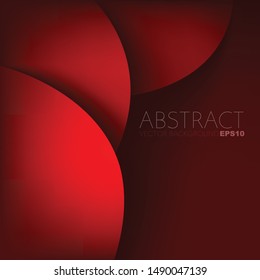 Red vector background curve line with space for design