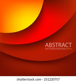 Red vector background curve line hot color and orange yellow space overlap layer for text and message modern artwork design