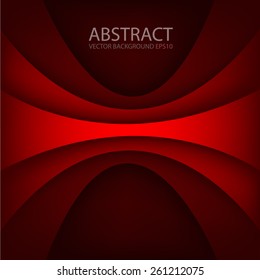 Red vector background curve line technology design with layer line and dark space for text and message design