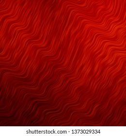 Red vector background with curved lines. Illustration in abstract style with gradient curved.  Smart design for your promotions.