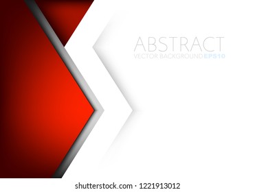 Red vector background geometric element with white space for background design