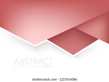 Red vector background geometric element with white space for background design