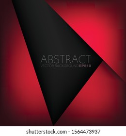 Red Vector background Geometric triangle overlap layer on space for text and background design