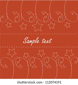 red vector background with grange floral elements