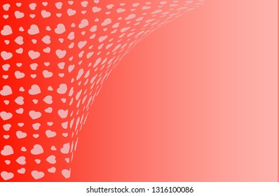 red vector background with hearts
