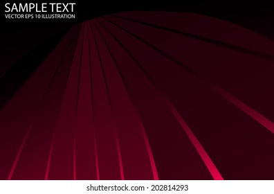 Red vector background lighted stripes illustration  - Vector red abstract background template