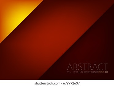 Red vector background with orange label overlap layer on red dark space for wording and text design