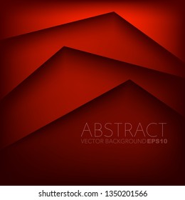 Red vector background overlap layer with triangle geometric element on space for background design