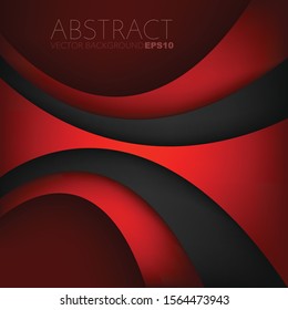 Red Vector background overlap layer on space for text and background design