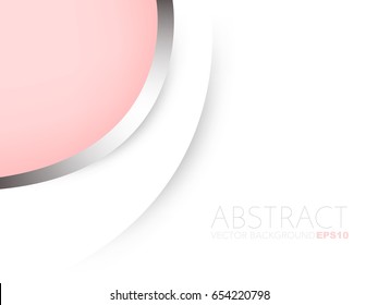 Red vector background overlap layer with silver line and white paper overlap layer and white space for text design