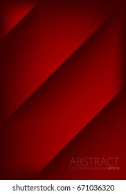 Red vector background overlap paper layer with space for text design