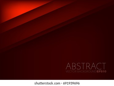 Red vector background overlap paper layer on red dark space for design