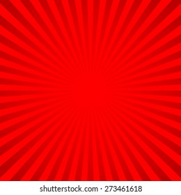 Red vector background of radial lines.