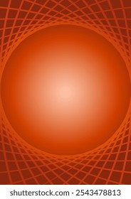 red vector background with round frame and net