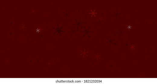 Red vector background with snowflakes. Abstract gradient illustration Pattern for commercials, ads.