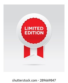 red vector badge limited edition