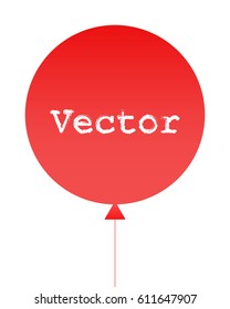 Red vector balloon