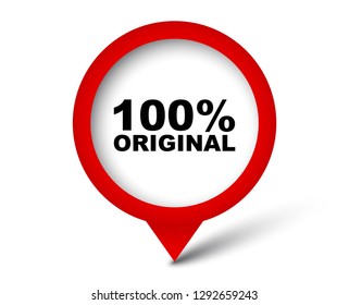 red vector banner 100% original