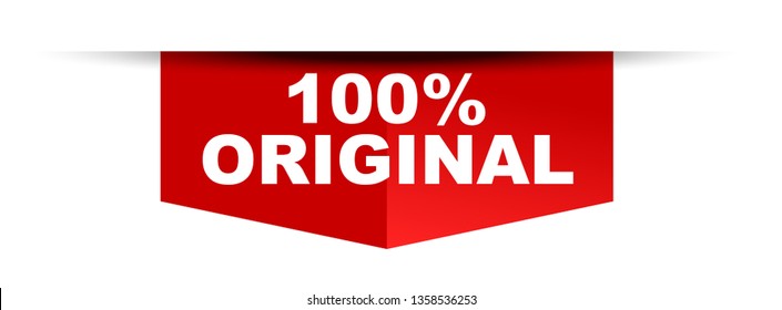 red vector banner 100% original