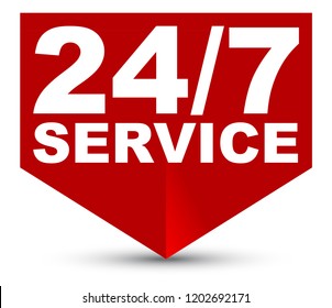 Red Vector Banner 247 Service Stock Vector (royalty Free) 1202692171 