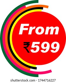 Red vector banner From 599.