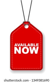 red vector banner available now