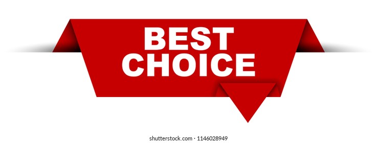 red vector banner best choice
