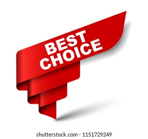 red vector banner best choice