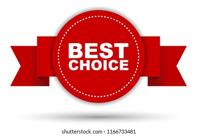 red vector banner best choice