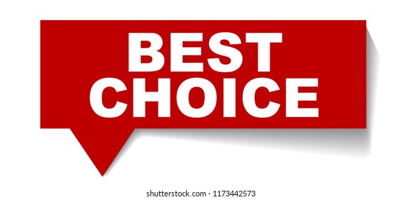 red vector banner best choice