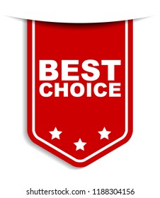 red vector banner best choice