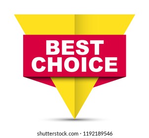 red vector banner best choice