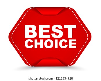 red vector banner best choice