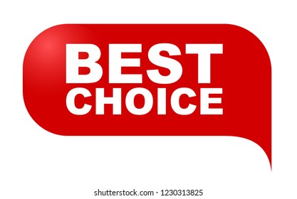 red vector banner best choice