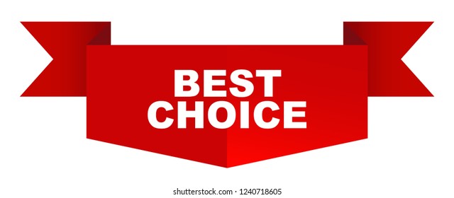 red vector banner best choice