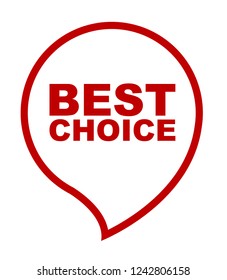 red vector banner best choice