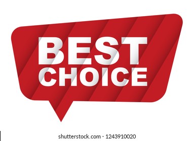 red vector banner best choice