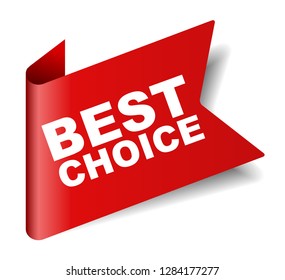 red vector banner best choice