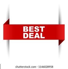red vector banner best deal