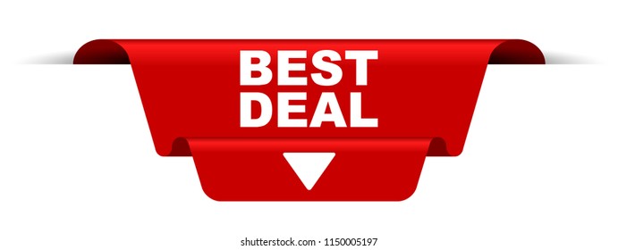 red vector banner best deal