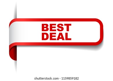 red vector banner best deal