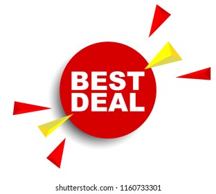red vector banner best deal