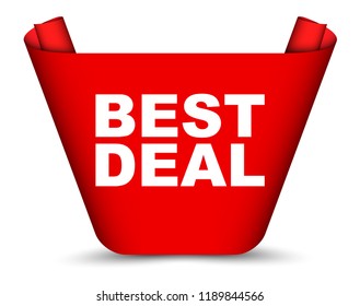 red vector banner best deal