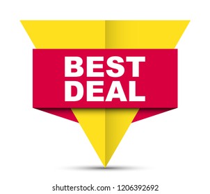red vector banner best deal